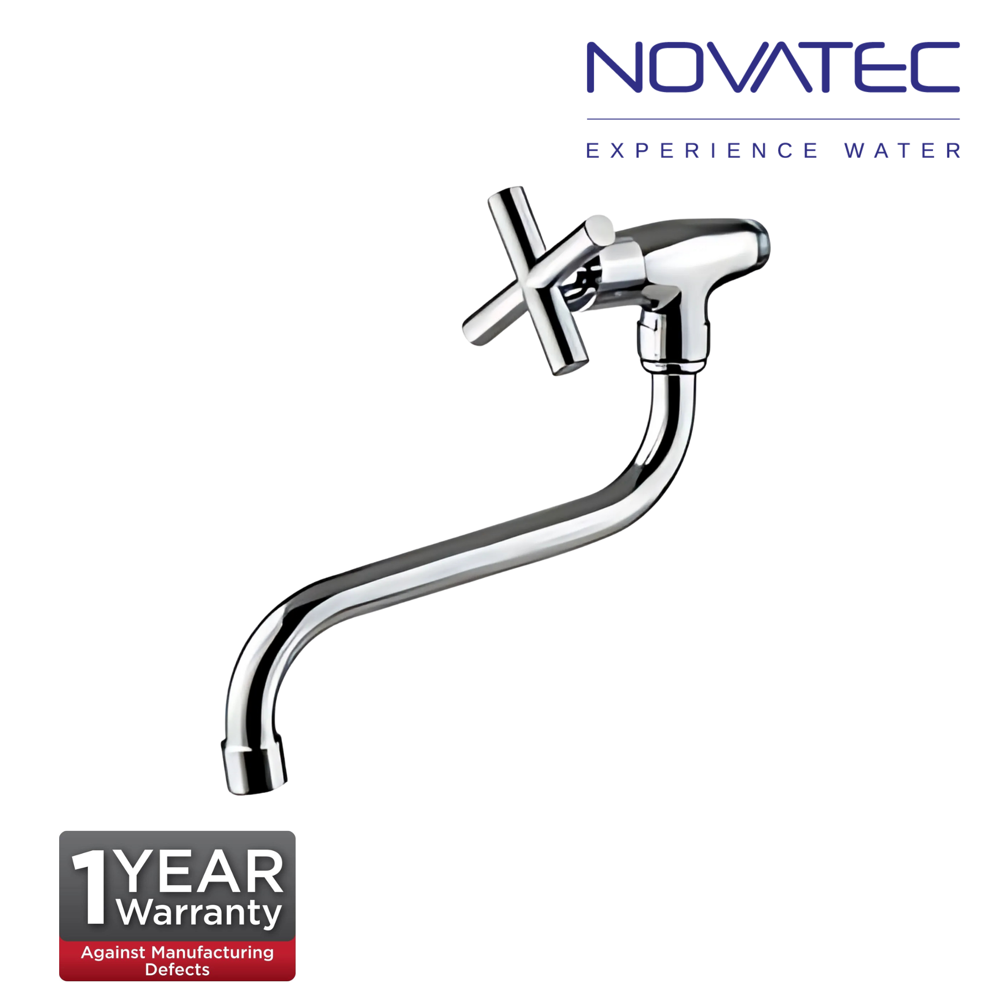 Novatec Clio Chrome Plated Wall Ablution Tap